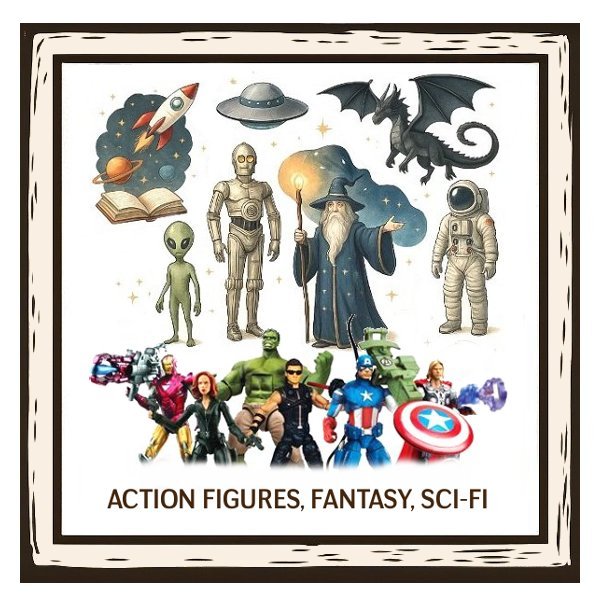 Action Figures, Fantasy, SciFi collectibles and memorabilia