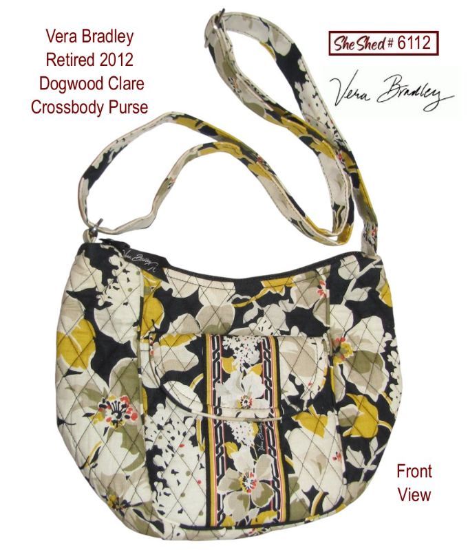 Vera Bradley Dogwood Clare Crossbody Purse Retired 2012 Quilted Floral Bag