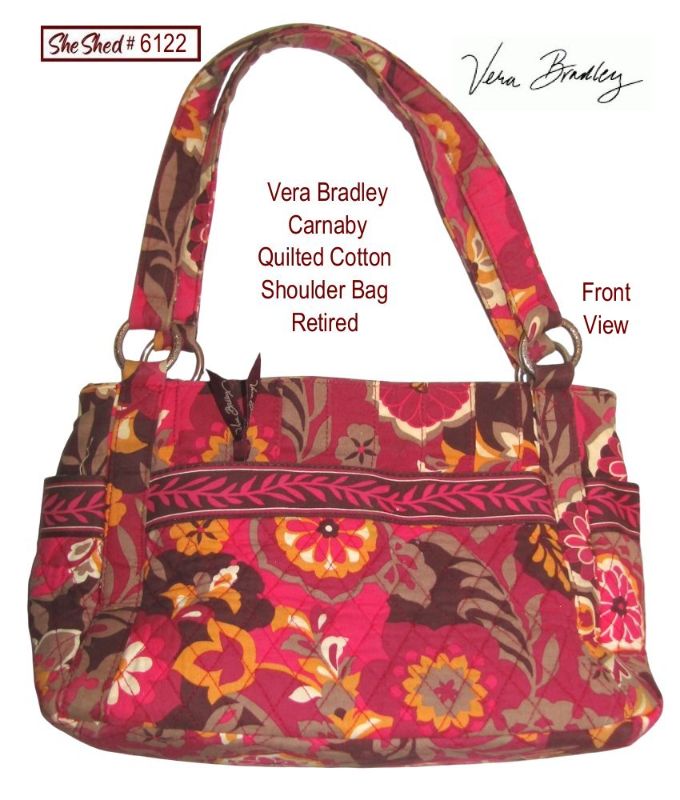 Vera Bradley Carnaby Shoulder Bag Retired Quilted Cotton Purse Floral Tote