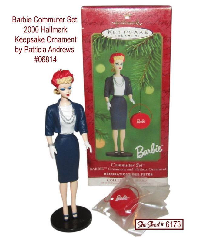 2000 Hallmark Barbie Commuter Set Keepsake Ornament Set 06814 Patricia Andrews