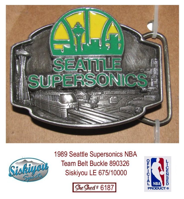 1989 Seattle SuperSonics NBA Siskiyou Limited Edition Belt Buckle #675/10000