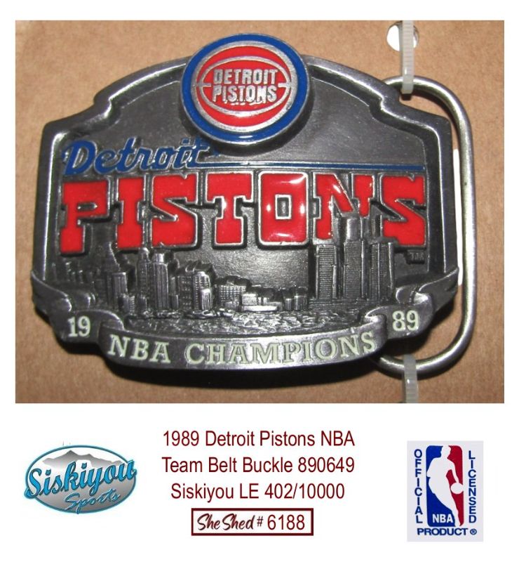 1989 Detroit Pistons NBA Champions Siskiyou LE Team Belt Buckle 402/10000