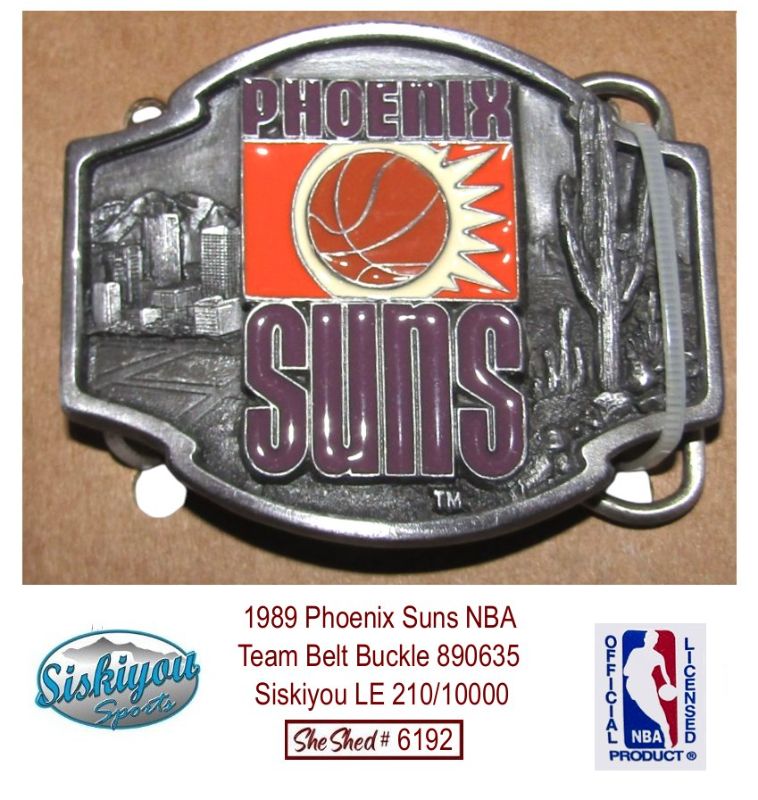1989 Phoenix Suns NBA Team Belt Buckle 890635 Siskiyou LE 210/10000