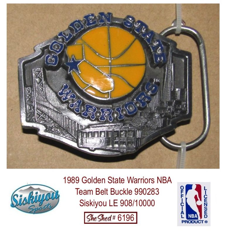 1989 Golden State Warriors NBA Team Belt Buckle 990283 Siskiyou LE 908/10000