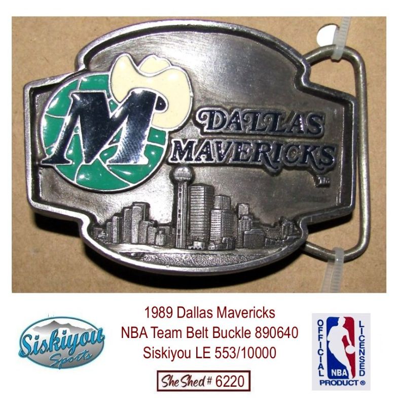 1989 Dallas Mavericks NBA Team Belt Buckle 890640 Siskiyou LE 553/10000