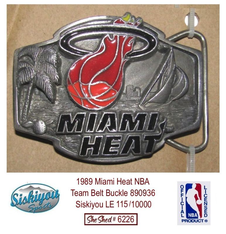1989 Miami Heat NBA Team Belt Buckle 890935 Siskiyou LE 115/10000