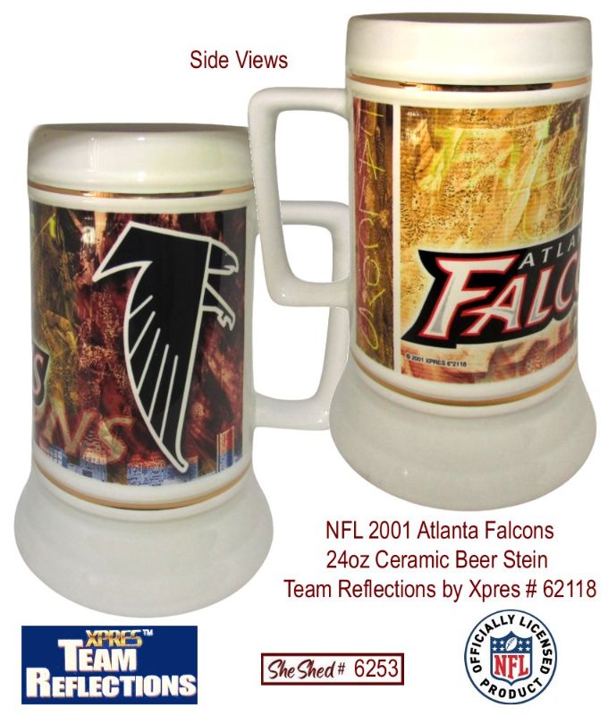 NFL 2001 Atlanta Falcons 24oz Beer Stein Team Reflections by Xpres 62118