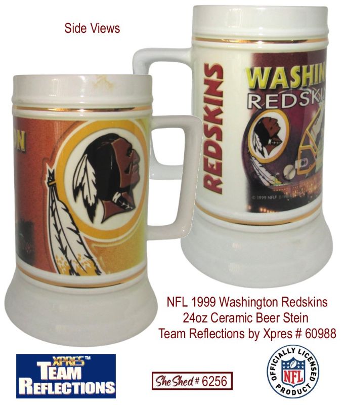 NFL 1999 Washington Redskins 24oz Beer Stein Team Reflections by Xpres 60988