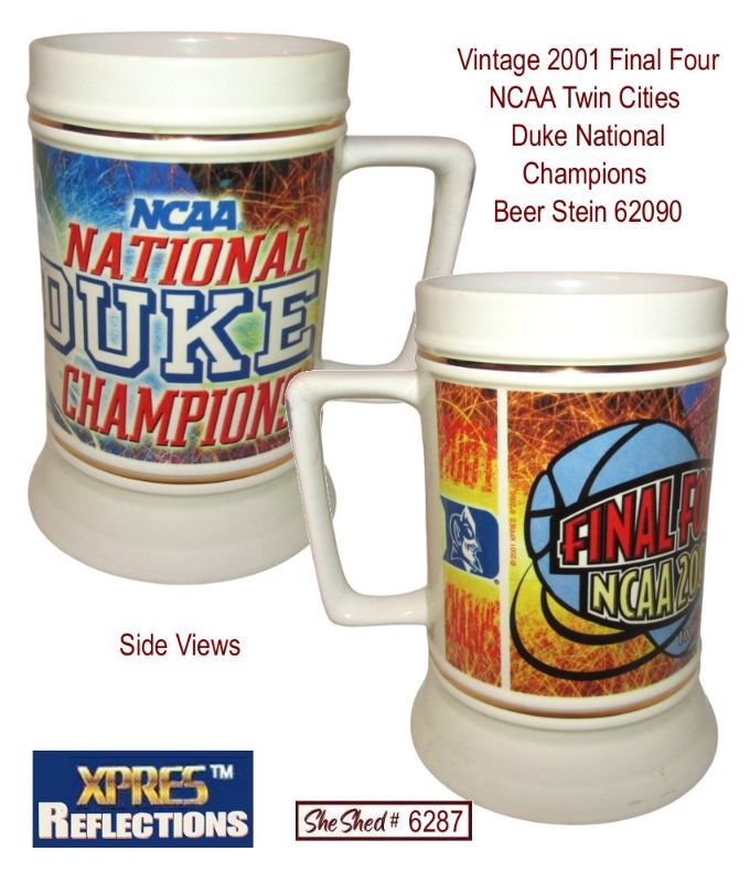 Vintage 2001 Duke Blue Devils NCAA Champions Final Four Beer Stein Xpres 62090