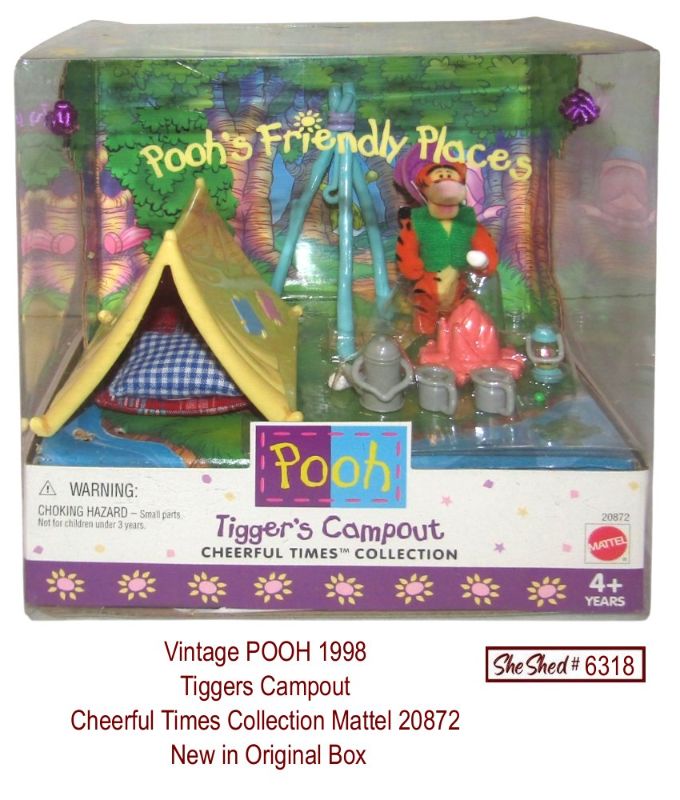 Vintage 1998 Mattel Pooh Tigger's Campout Cheerful Times Collection 20872 NIB